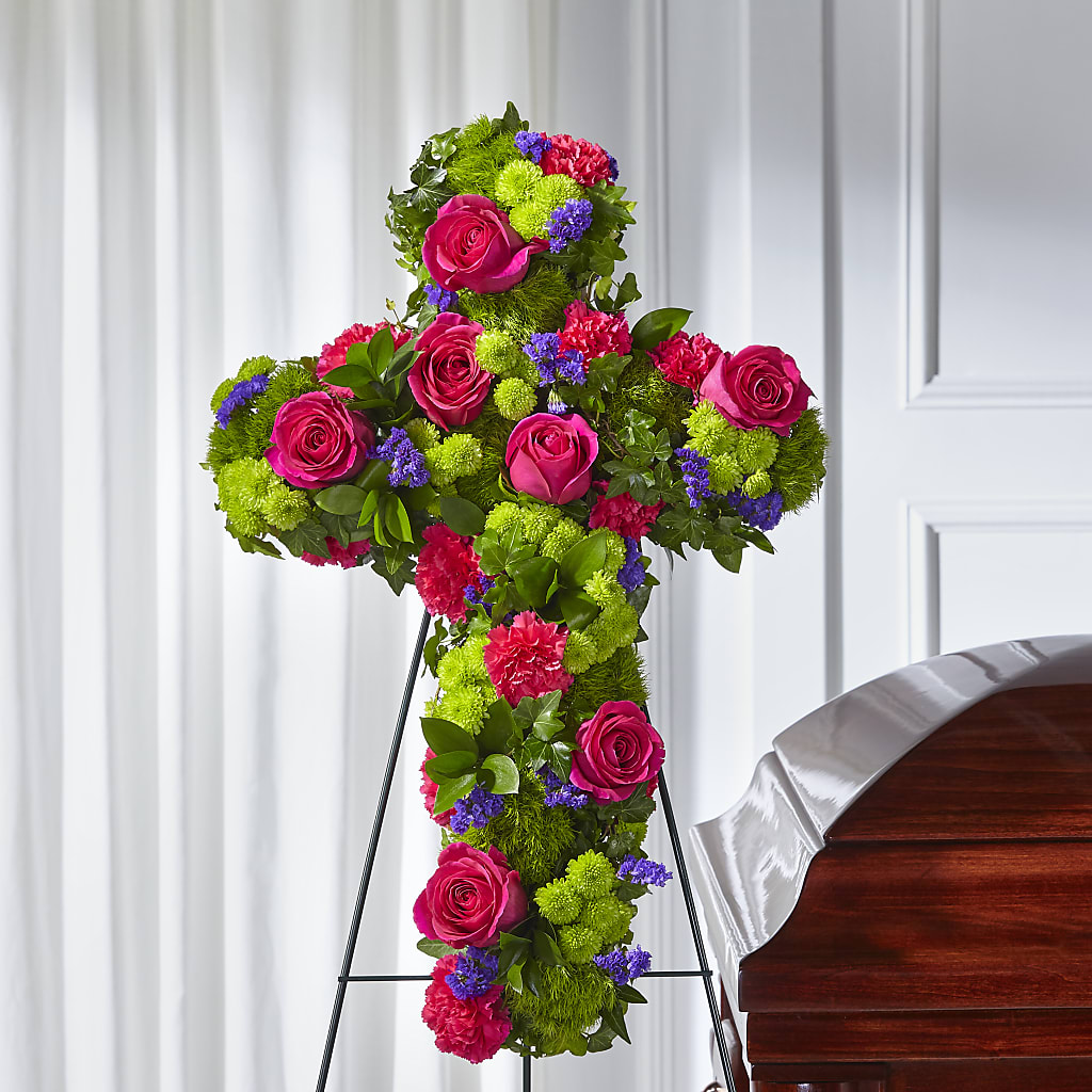 Tribute Rose Floral Cross – Acme, Malvern PA