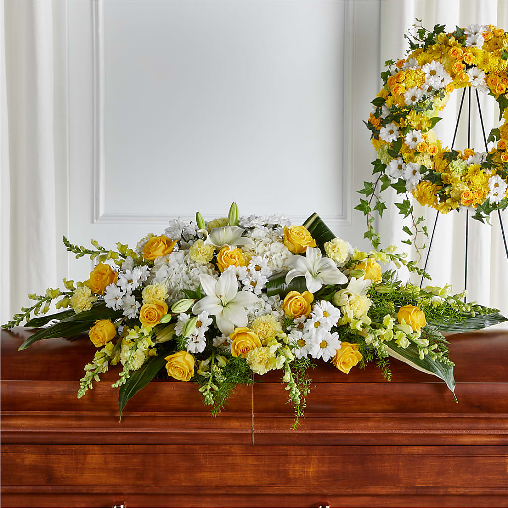 Golden Harmony Casket Spray – Acme, Malvern PA