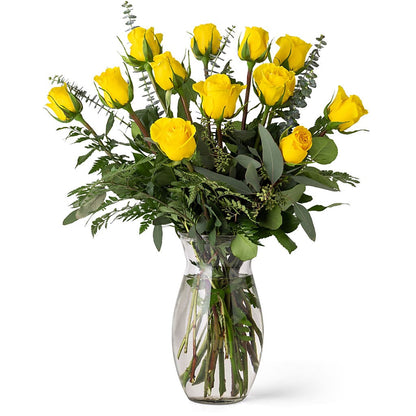 Unforgettable Dozen Rose Yellow –  Acme, Malvern PA