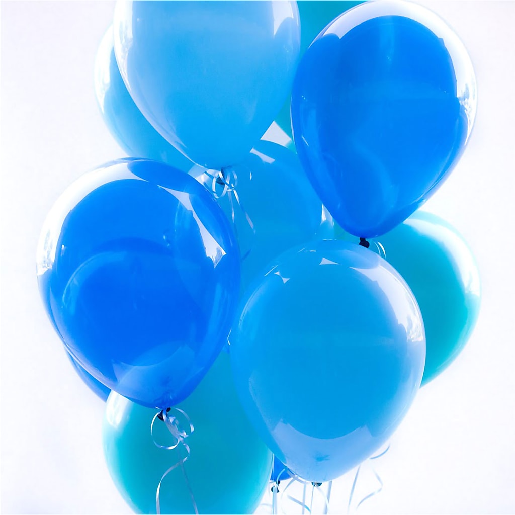 Dozen Latex Balloons Baby Blue