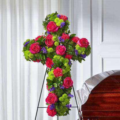 Tribute Rose Floral Cross –  Acme, Malvern PA
