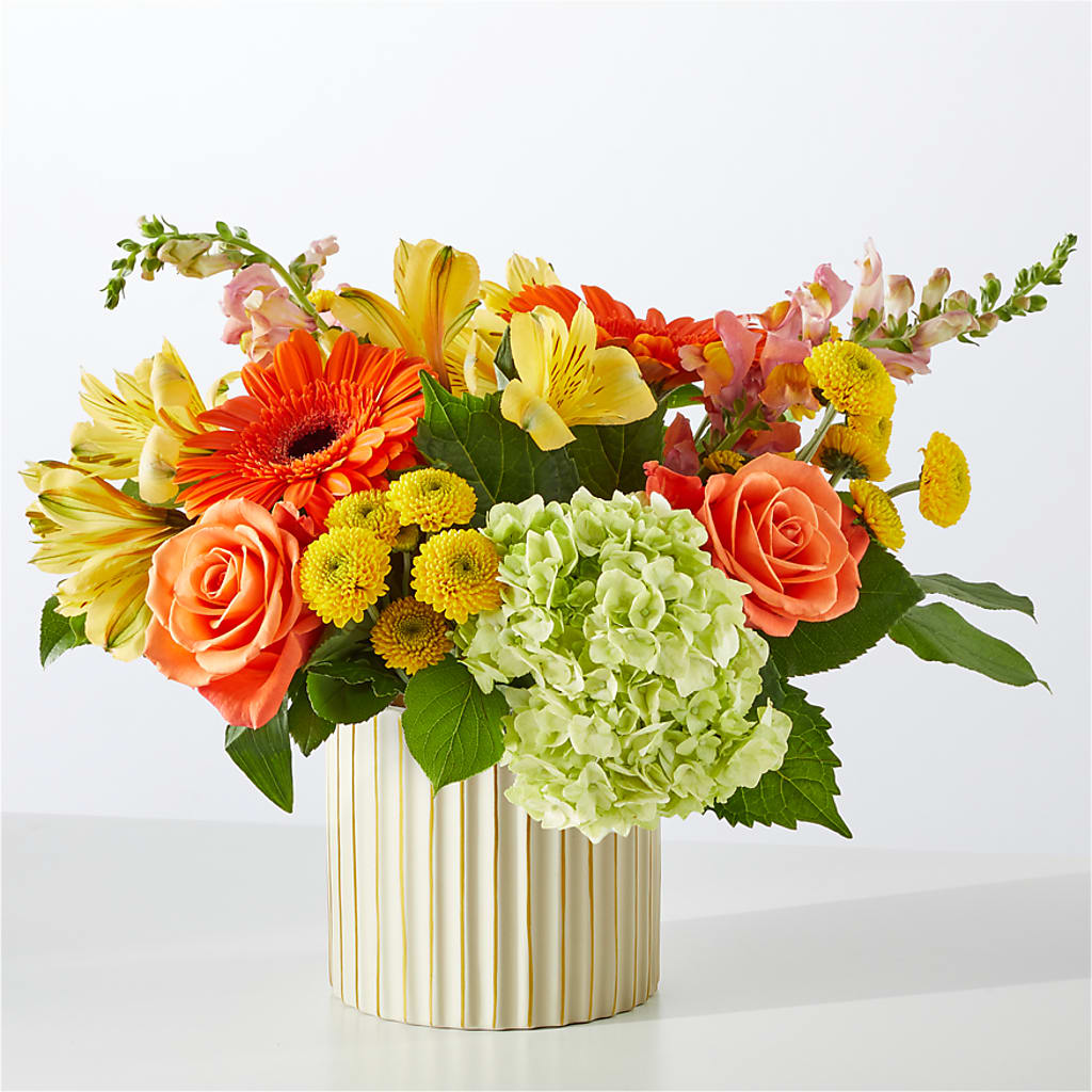 Autumn Sunshine Bouquet with Ivory Vase –  Acme, Malvern PA