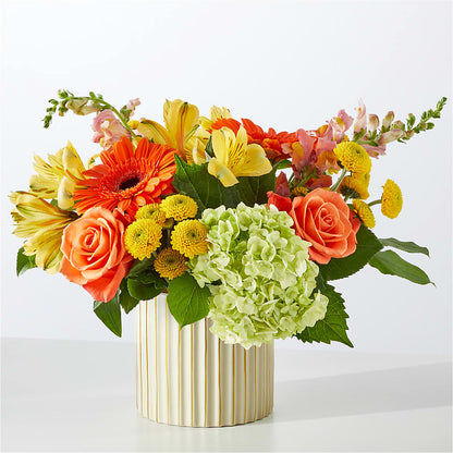 Autumn Sunshine Bouquet with Ivory Vase –  Acme, Malvern PA