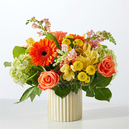 Autumn Sunshine Bouquet with Ivory Vase –  Acme, Malvern PA